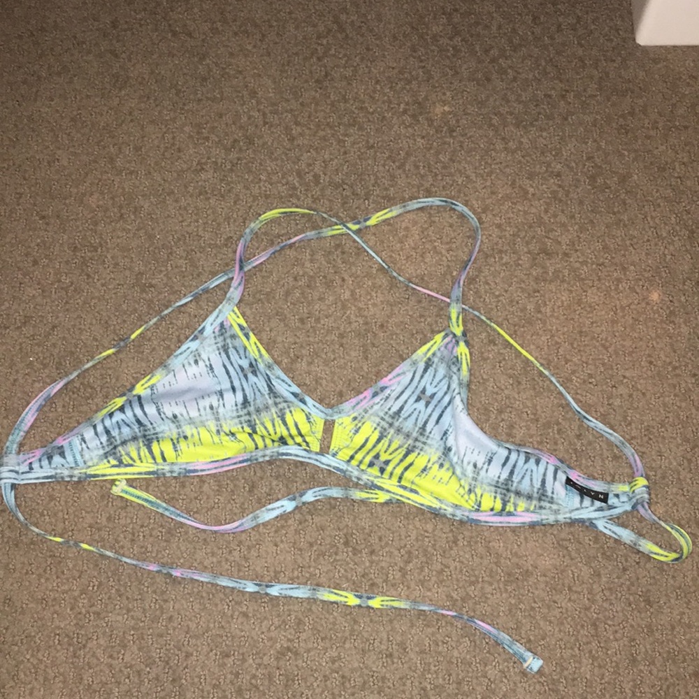 Patterned JOLYN bikini top